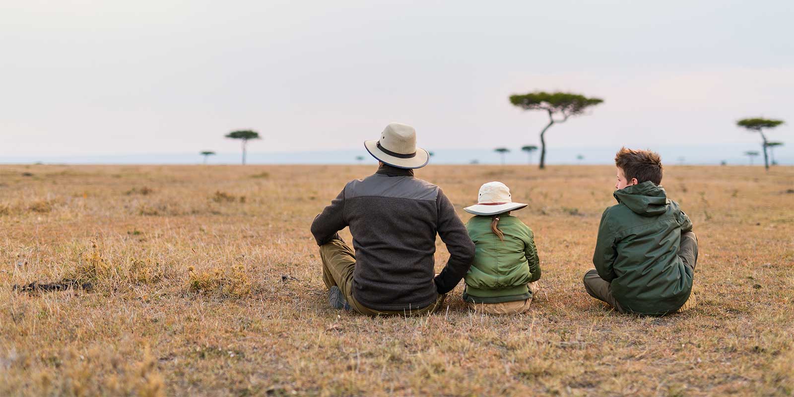 Family on an African safari