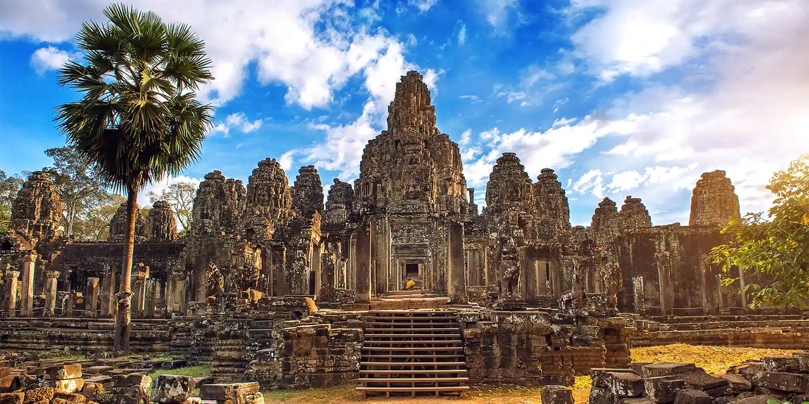Wat Bayon Temple in Angkor Wat, Siem Reap, Cambodia