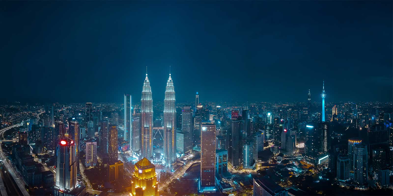 Kuala Lumpur skyline at night