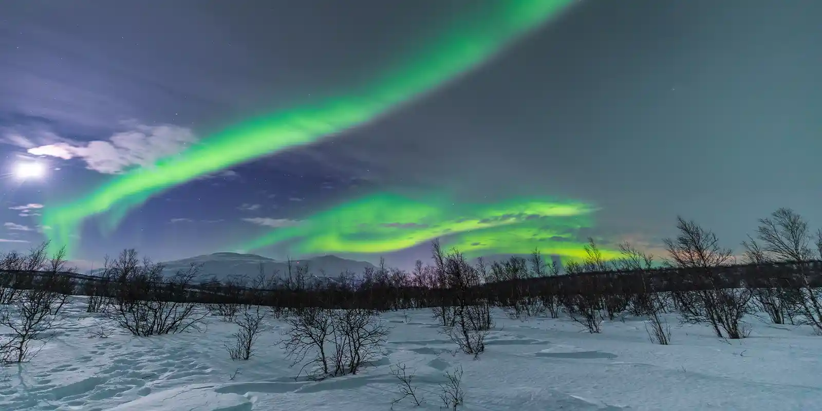 The Northern Lights over Abisko National Park, Sweden