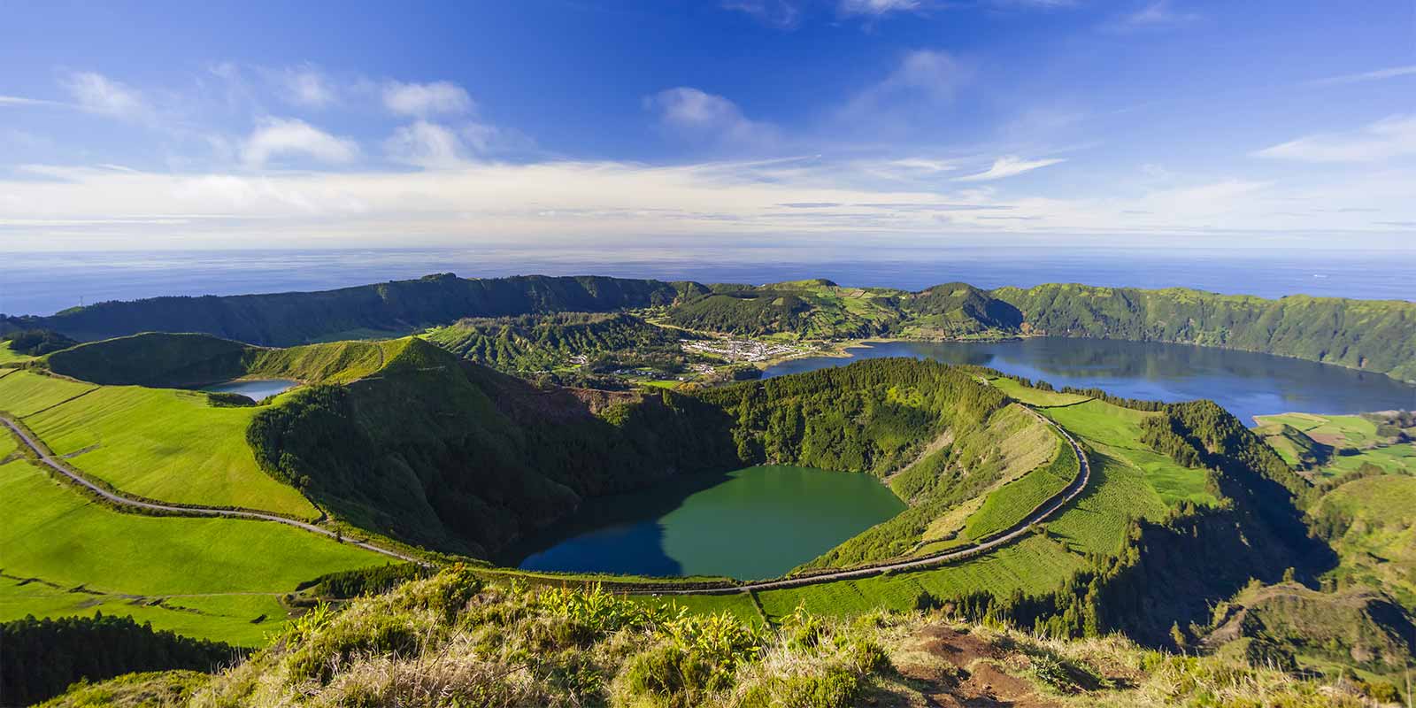 View of Sete Cidades in São Miguel Island, the Azores