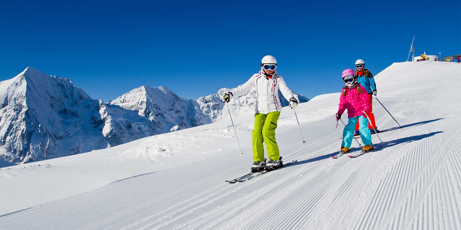 Family skiing in Finland