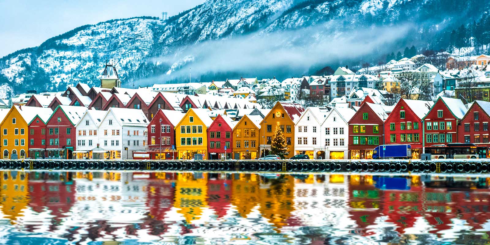 Colourful houses in Bergen, Norway
