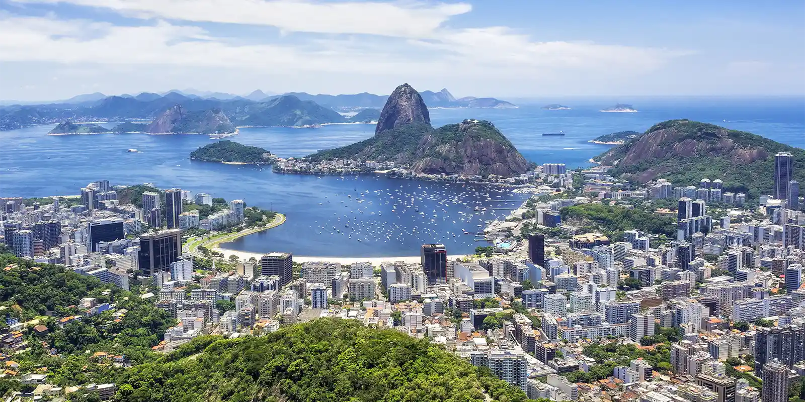 Aerial of Rio de Janeiro in Brazil