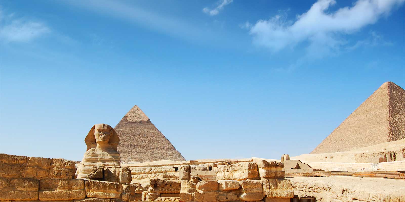 Pyramids and sphinx in Egypt