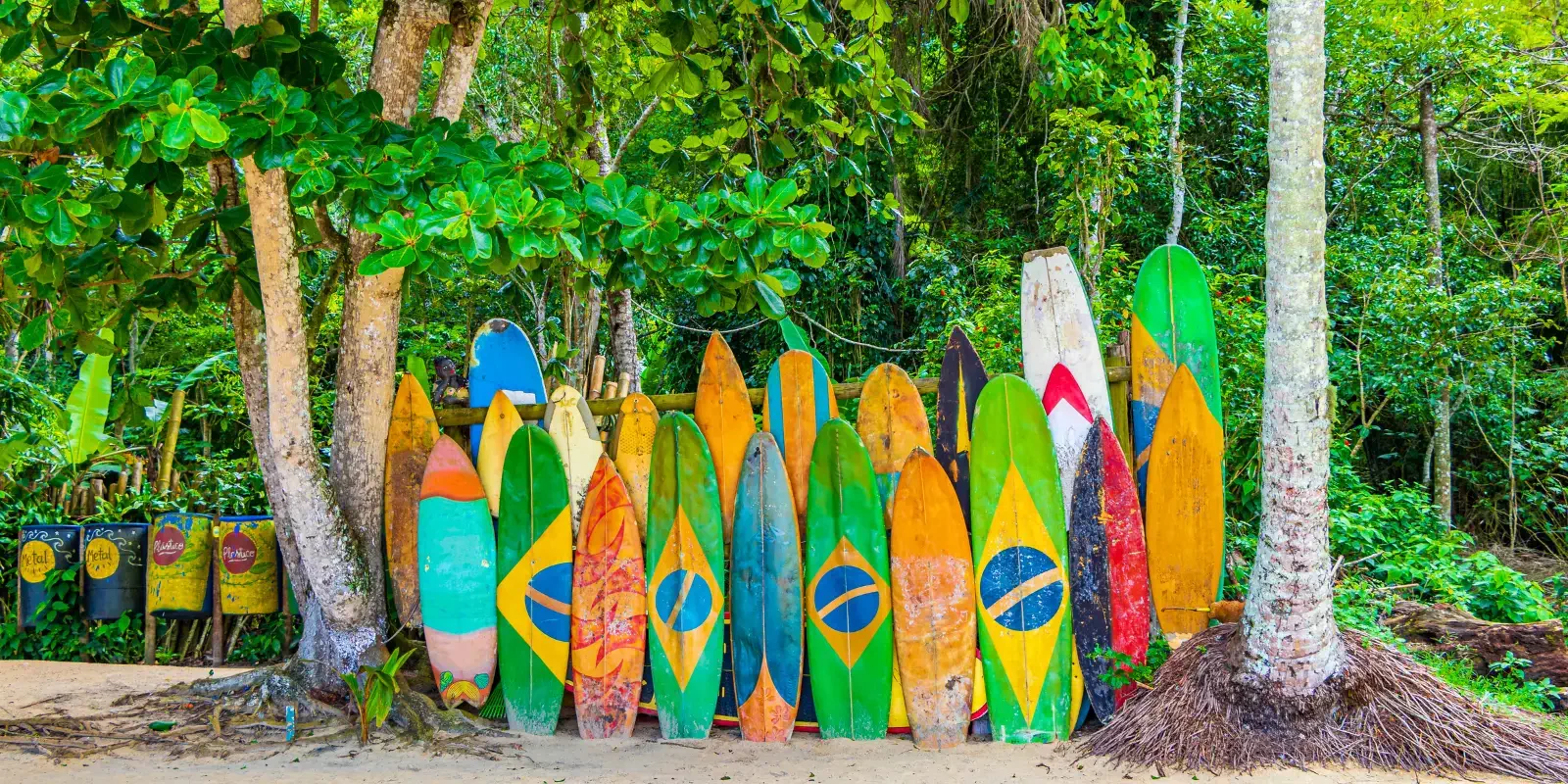 Surf boards on Fazenda beach
