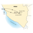 Map of Adventure in the Andes itinerary