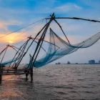 Fishing nets at Fort Kochi, India.
