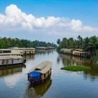 Houseboats in India.