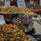 Dried spices at a market in Old Delhi, India