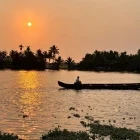 View of Vembanad Lake, India.