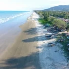 Aerial view of Balok Beach in Malaysia.