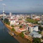Aerial view of Kuantan City, Malaysia.