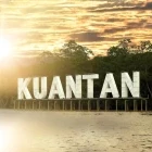 The Kuantan sign on the river in Kuata Phahang, Malaysia.