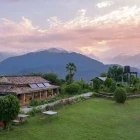 View of the Annapurna Mountain Range, Nepal.