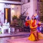 Cultural dinner with dancer in Kathmandu, Nepal.