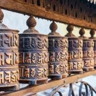 Prayer wheel at Swayambhunath, Nepal.