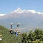 Zipline in Pokhara, Nepal.