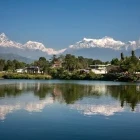 View of the Annapurna Mountain Range, Nepal.
