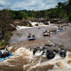 Rafting in Kenya.