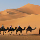 Camel ride in the Sahara Desert, Morocco