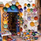 Pottery shop in Essaouira, Morocco