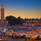 Jemaa el Fna square in Marrakech, Morocco