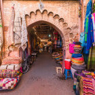 Souvenir stall in Marrakesh, Morocco