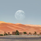 Panorama of Merzouga in Morocco