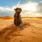 Camel in the Sahara Desert, Morocco