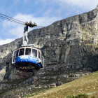 Cable car to Table Mountain in Cape Town, South Africa.
