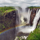 Rainbow in Victoria Falls, Zambia
