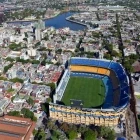 Aerial of football stadium in Buenos Aires, Argentina