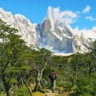 Hiker in Cerro Torre, Patagonia, Argentina