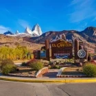 Sign for El Chalten in Patagonia, Argentina