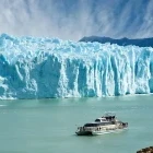 Boat near Perito Moreno Glacier in Patagonia, Argentina