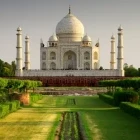 Panorama of Taj Mahal in India