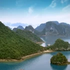Aerial of Halong Bay in Vietnam