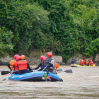 White-water rafting on Kiulu River in Borneo