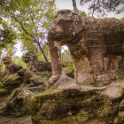 Elephant sculpture in Phnom Kulen, Cambodia