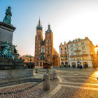 Old city centre of Krakow in Poland