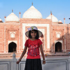 Girl at the Taj Mahal in India