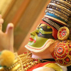 Kathakali performers in Kerala, India