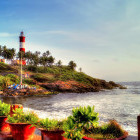 Trivandum lighthouse in Kovalam, Kerala, India