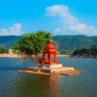 Temple on Holy Lake in Pushkar, India