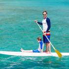 Paddleboarding in the Gili Islands.