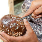 Traditional Balinese wood carving. 