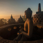 Borobudur Temple in Yogyakarta, Java. 