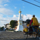 Traditional Javanese pedicab in Yogykarta. 