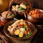 Traditional Javanese meal. 